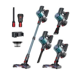 Cordless Vacuum, 60 Min Runtime, Self-Standing Wall Mount Charging, 3 Modes